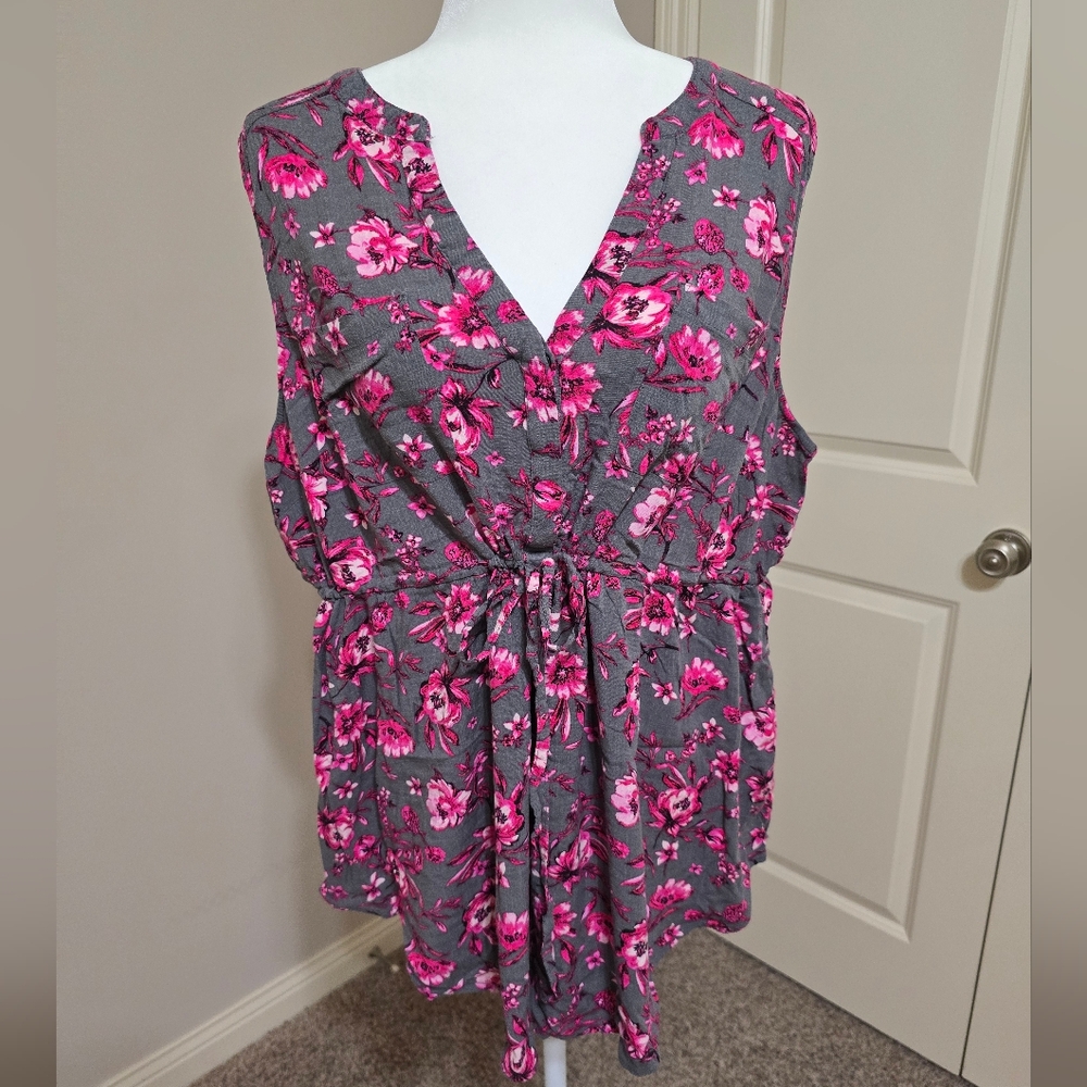 Torrid Emma Babydoll Challis Tunic Top Size 2 (XXL)